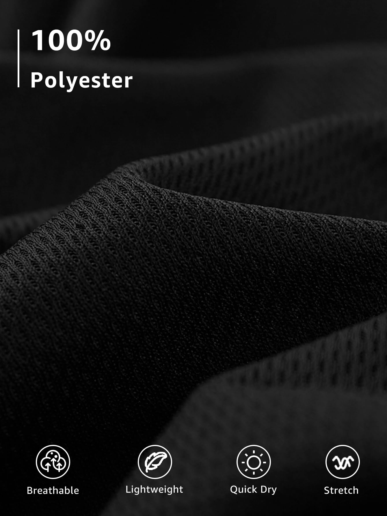 Paquete de 4 camisetas de manga corta para hombre, de secado rápido, cuello redondo, atlético, correr, gimnasio, entrenamiento, camiseta de manga corta - 5