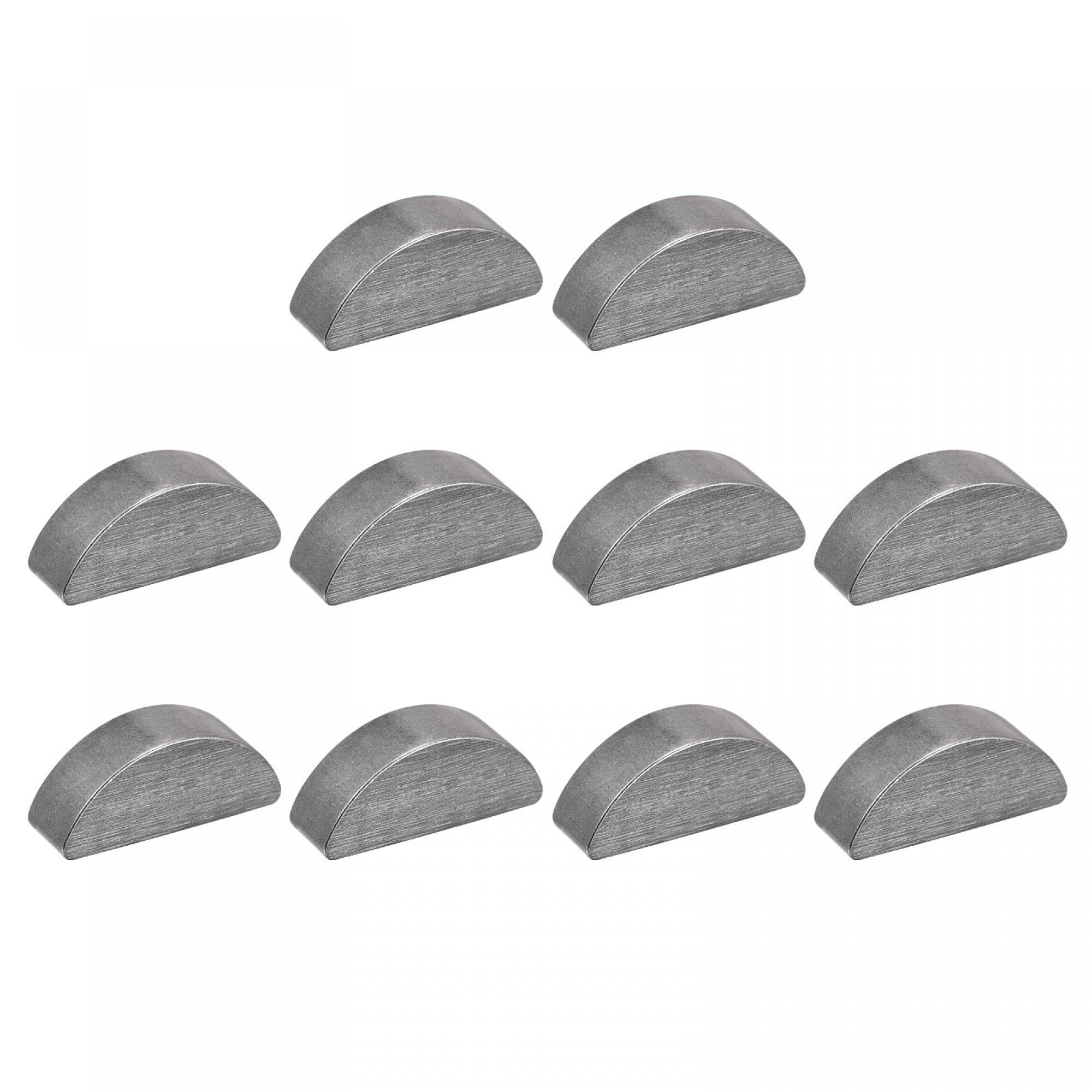 sourcing map Clavette Demi Lune 10pcs 45# Acier 22mm Longueur x 9mm Largeur x 6mm Épaisseur Demi-cercle Clé