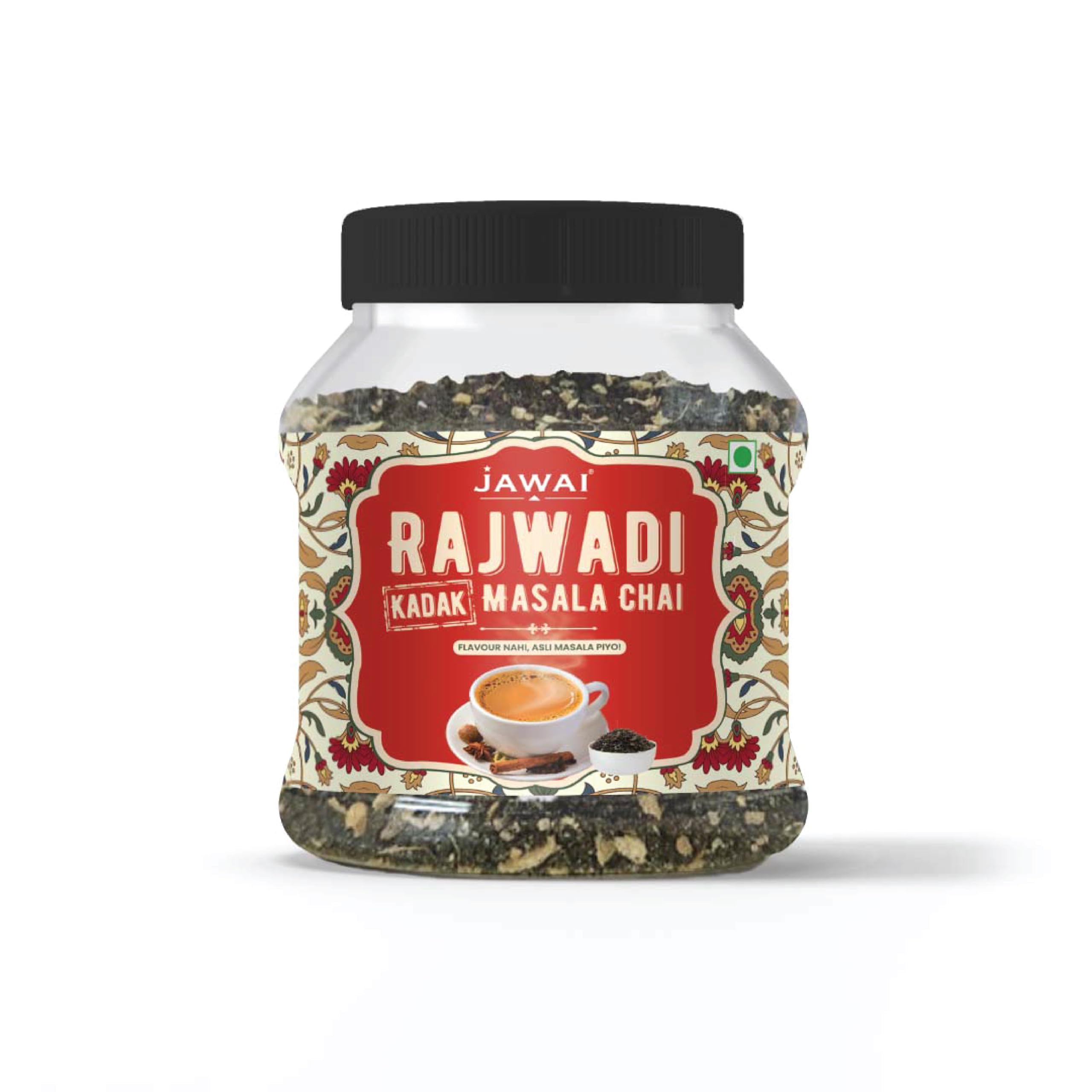 JAWAI RAJWADI KADAK MASALA TEA - 250G | Chai | Strong Tea | Unique Blend Aromatic Loose Leaf Tea For Chai Lovers | Kadak Chai | Spiced Tea | CTC Black Tea | Flavour Nahi Asli Masala Piyo (Masala Chai)