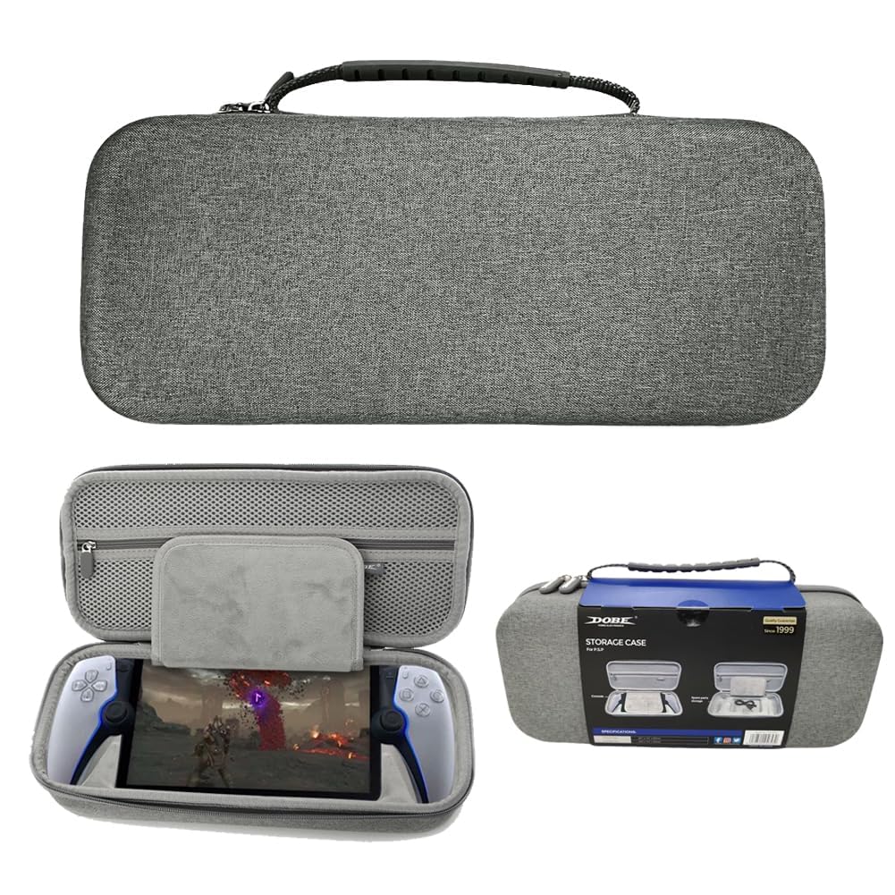 GERRIT PortaI - Funda de transporte, bolsa de almacenamiento portátil de EVA para consola de portal PS5, protección anticaídas, a prueba de golpes, para accesorios de juego remoto PS5/1038/1