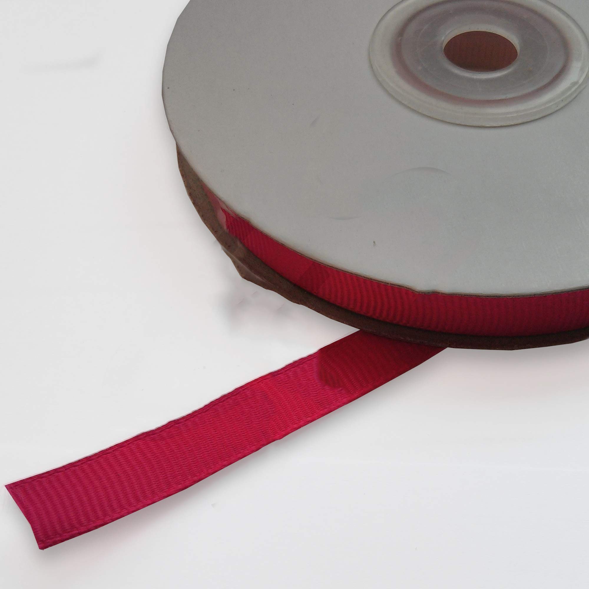 Bountiful Harvest Hot Pink 25M Full Reel Woven Edged Grosgrain Ribbon - 10Mm (3/8") Width (Hot Pink)
