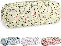 Vista 63 de izuzta Bolsa de maquillaje pequeña de nylon, linda bolsa preppy, bolsa con cremallera para cosméticos, Beige, Chico