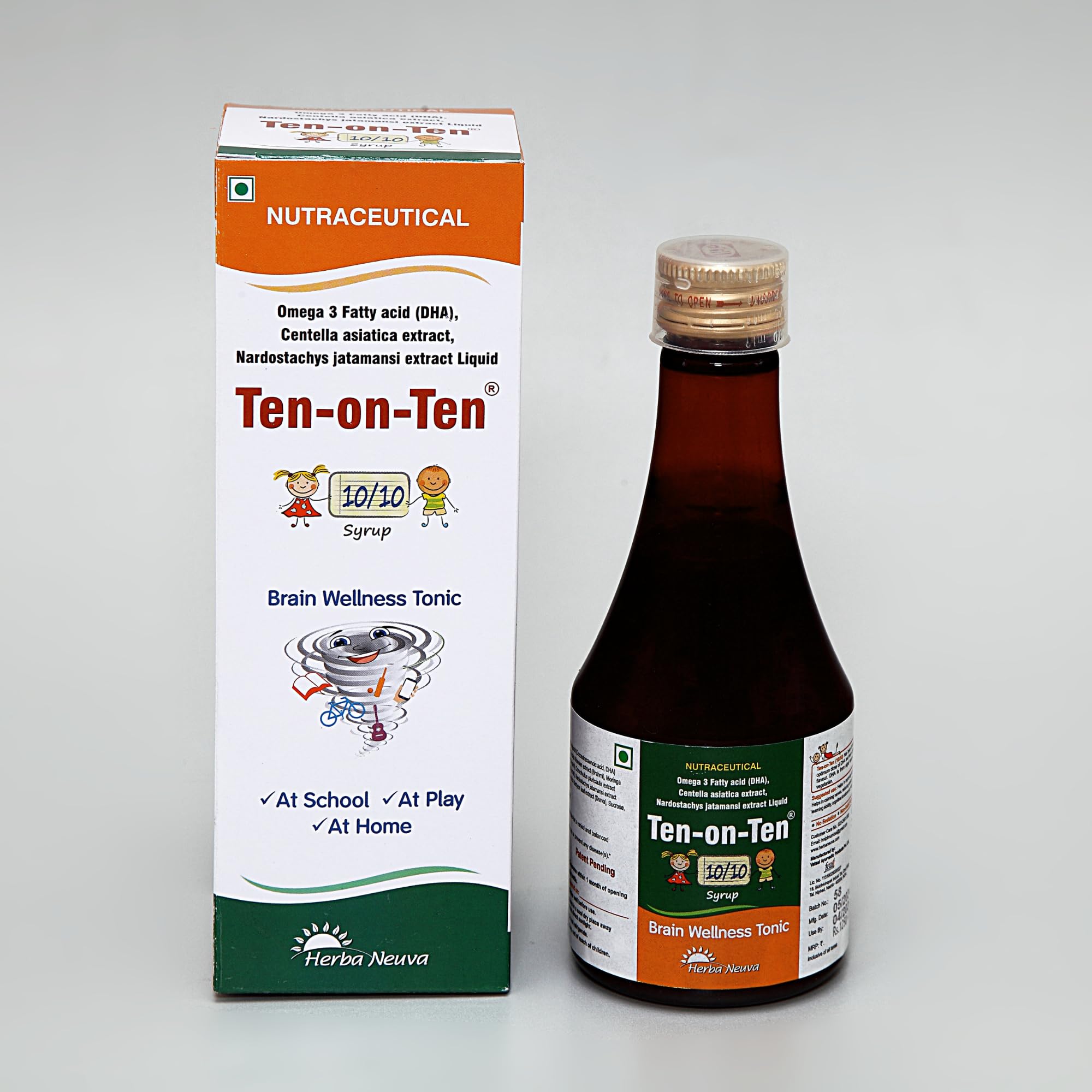 HERBA NEUVA IMPEX PRIVATE LIMITED Ten On Ten Syrup, Power Of Omega -3 (Dha) With Herb Extract- 200 Ml (200 Ml) (B0CBKM8YPG) Amazon Price History, Amazon Price Tracker