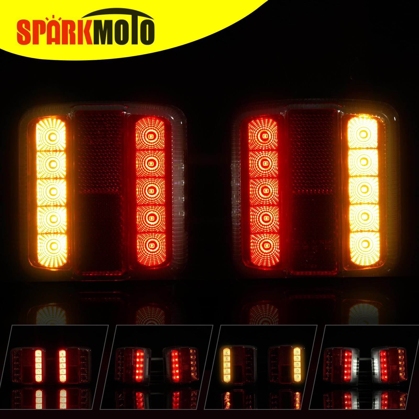 Luces traseras led remolque 12V IP67 homologados ECE EMC tractor agrícola