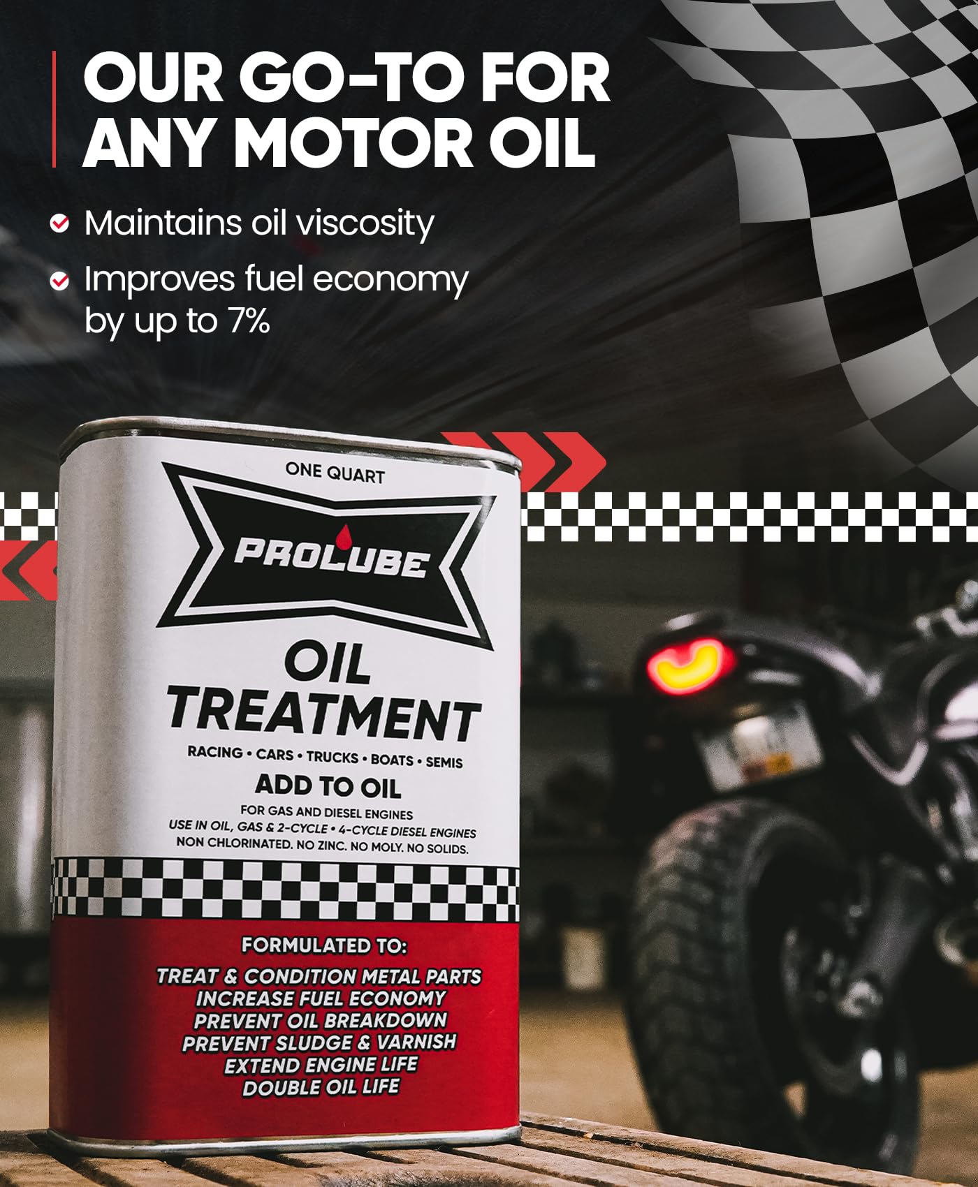 Prolube Oil Treatment - Engine Oil Additive for Gas Diesel Engines - Reduces Wear Noise Vibration - Boosts — view 3