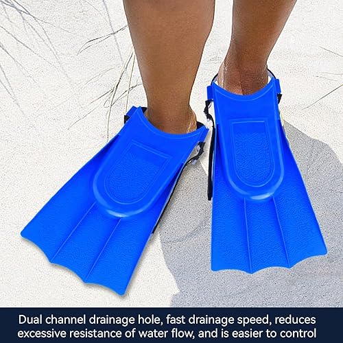 Miniatura 5 de Aletas de buceo, aletas de esnórquel de PVC para niños, aletas de entrenamiento de natación, aletas cortas de buceo, aletas de bolsillo para niños