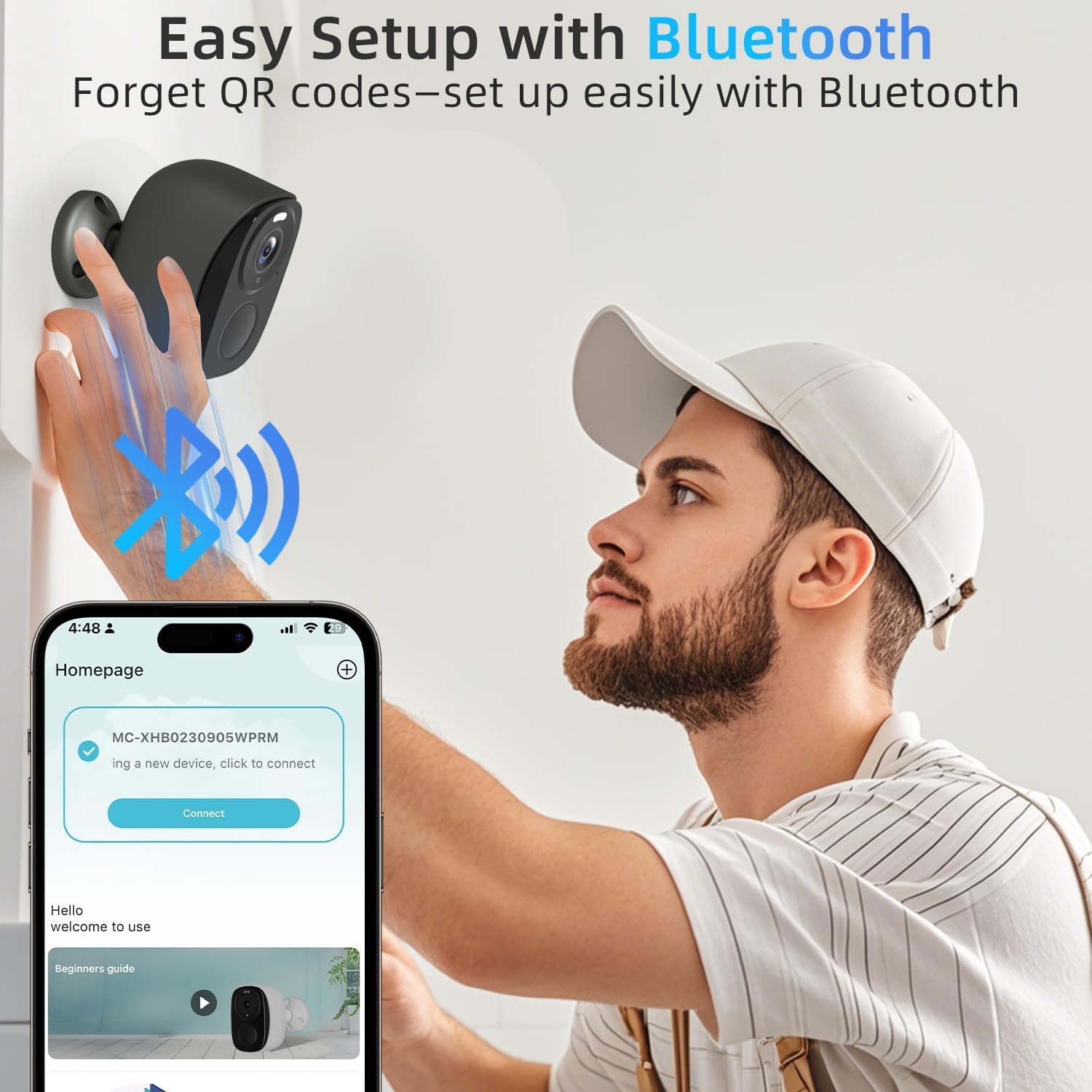 WLAN-Überwachungskameras, kabellos, für den Außenbereich, batteriebetrieben, mit AI-Bewegungserkennung, Sirenen-Alarm, Farb-Nachtsicht, 2-Wege-Talk, IP65 wasserdicht, funktioniert mit Alexa, Cloud/SD