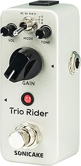 SONICAKE Overdrive Guitar Pedal, Mini Centaur Classic Overdrive Effects Pedal Analog for Electric Guitar and Bass, 3 Legendary Sounds, Buffer Bypass - Trio Rider