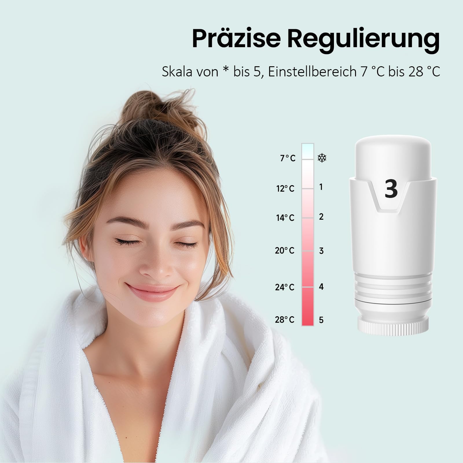 S'AFIELINA Zestaw Multiblock 50mm z głowicą termostatyczną, Zawór do grzejnika łazienkowego 2-w-1 Ściana/Podłoga, Złączki PEX 16mm i Miedź 15mm, Przyłącze środkowe dolne G 1/2", Biały