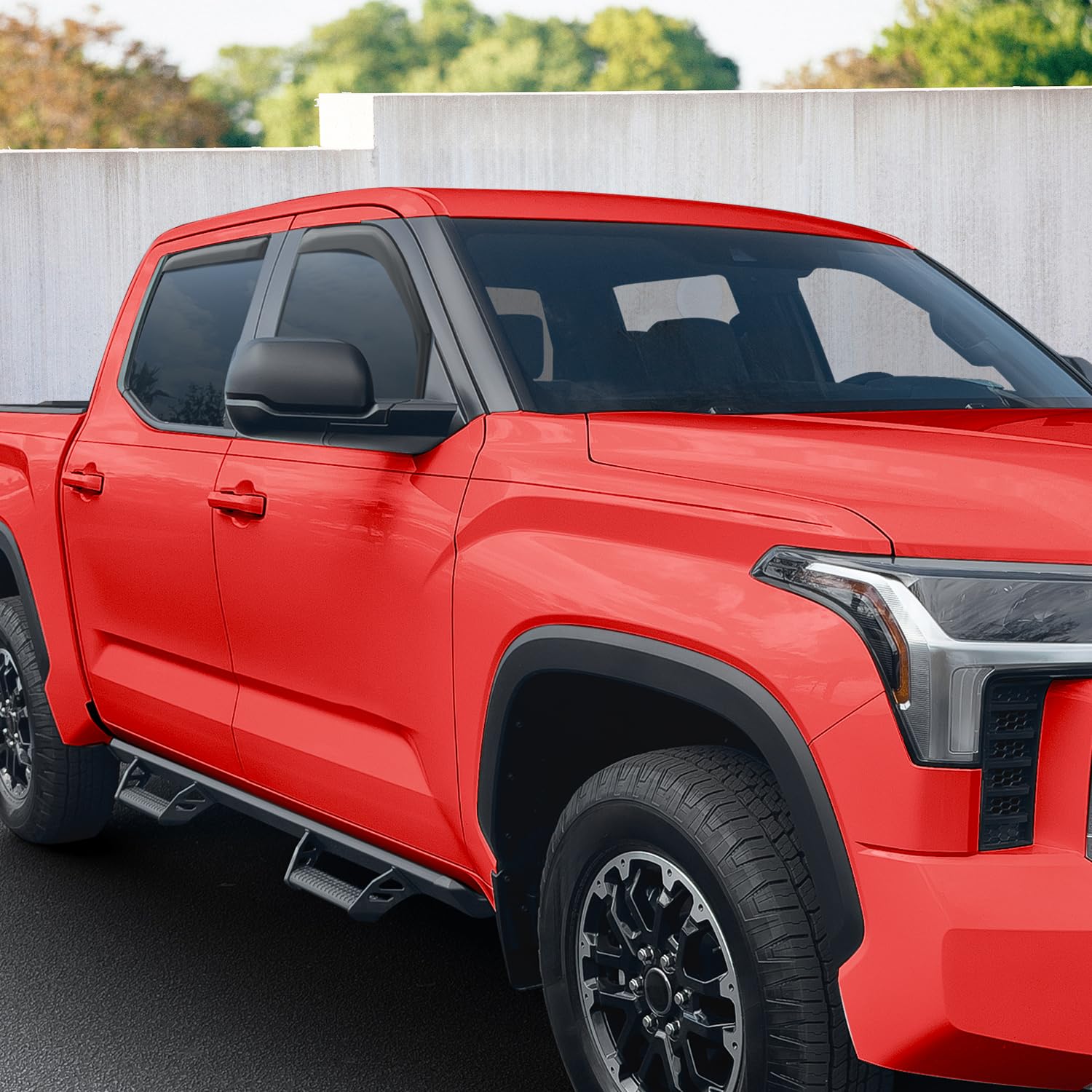 S Voron Glass In-Channel Extra Durable Rain Guards For Trucks Toyota Tundra 2007 2021 Crewmax Window Window Visor - Foto 6