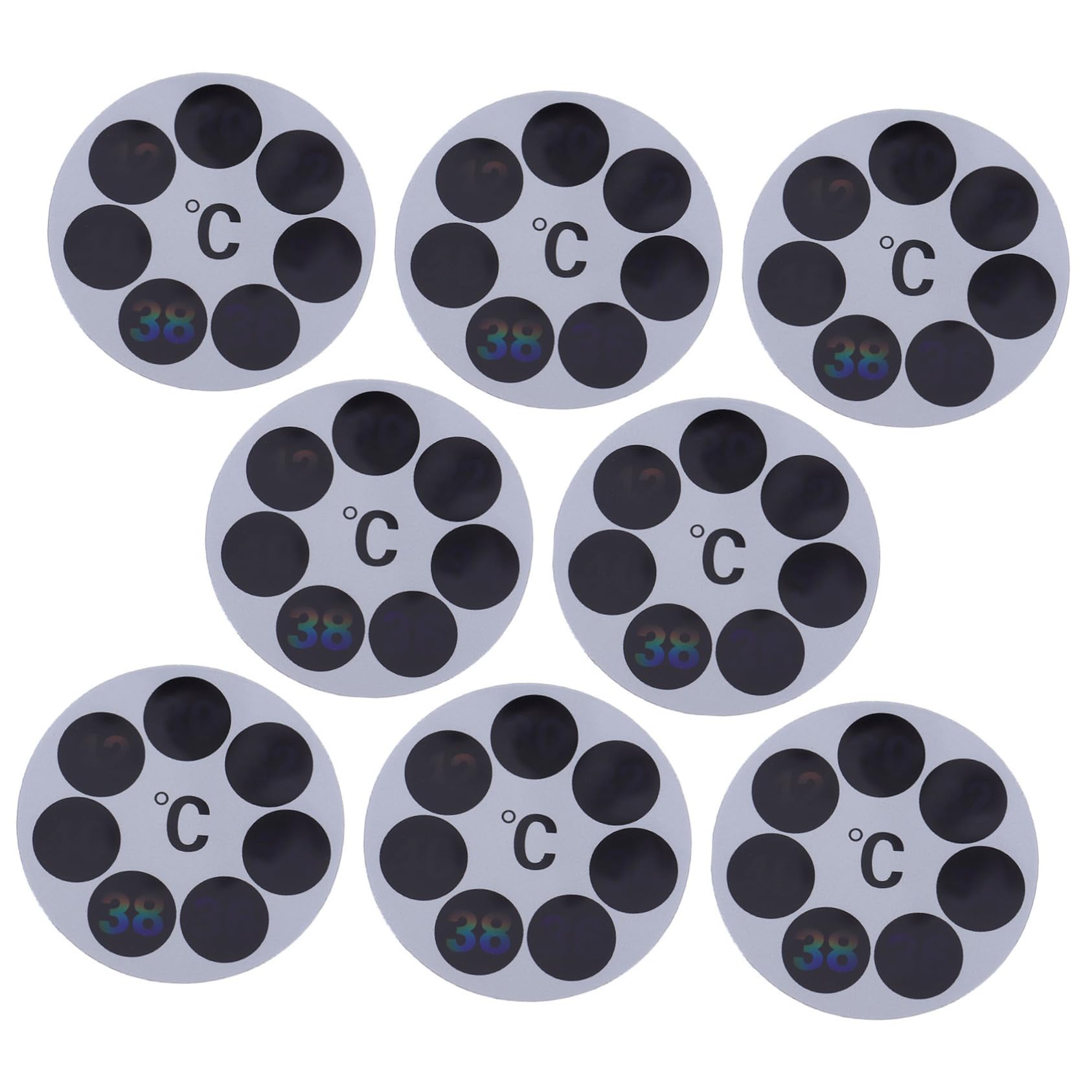 Sosoport 8Pcs Bath Thermometer Stickers LCD Temperature Indicators for Safe Bathing Accurate Water Temperature Readings for Boy Girl Bathtubs and More