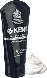 Kent Shaving Cream SCT1 Tube, Superior Men Smooth Cooling Menthol Shave Cream, No More Nicks, Cuts or Razor Burn. Perfect Size (2.6oz) for Travel or Home. Great for Sensitive Skin and all Skin types.