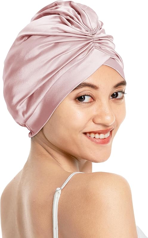Touca de dormir LilySilk em seda Mulberry 100% para cabelos longos e cacheados