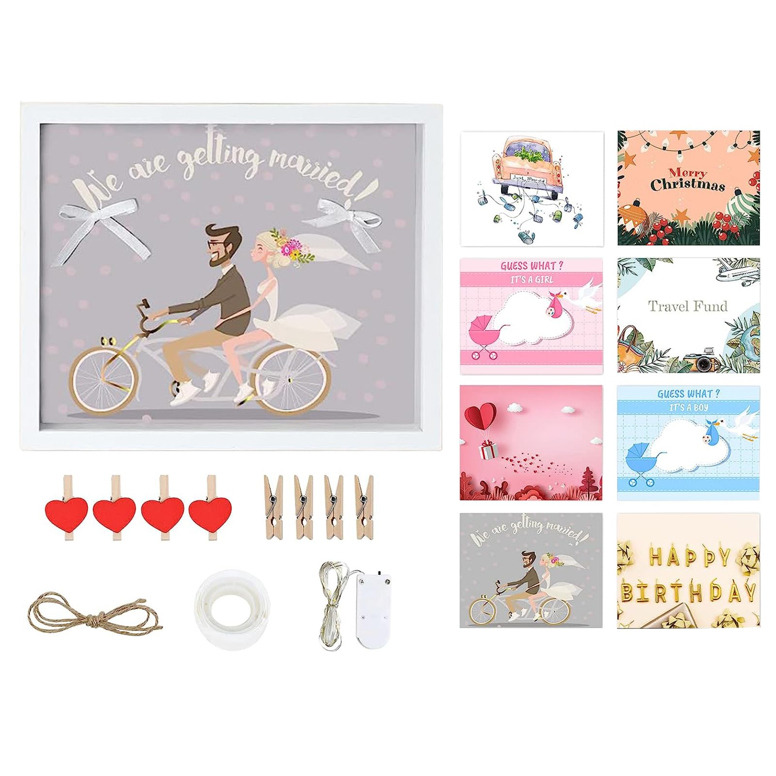 Kalttoy 22x22cm Frame Sturdy Memory Display Case of Flower, Pictures, Medals and More Money Saving Box