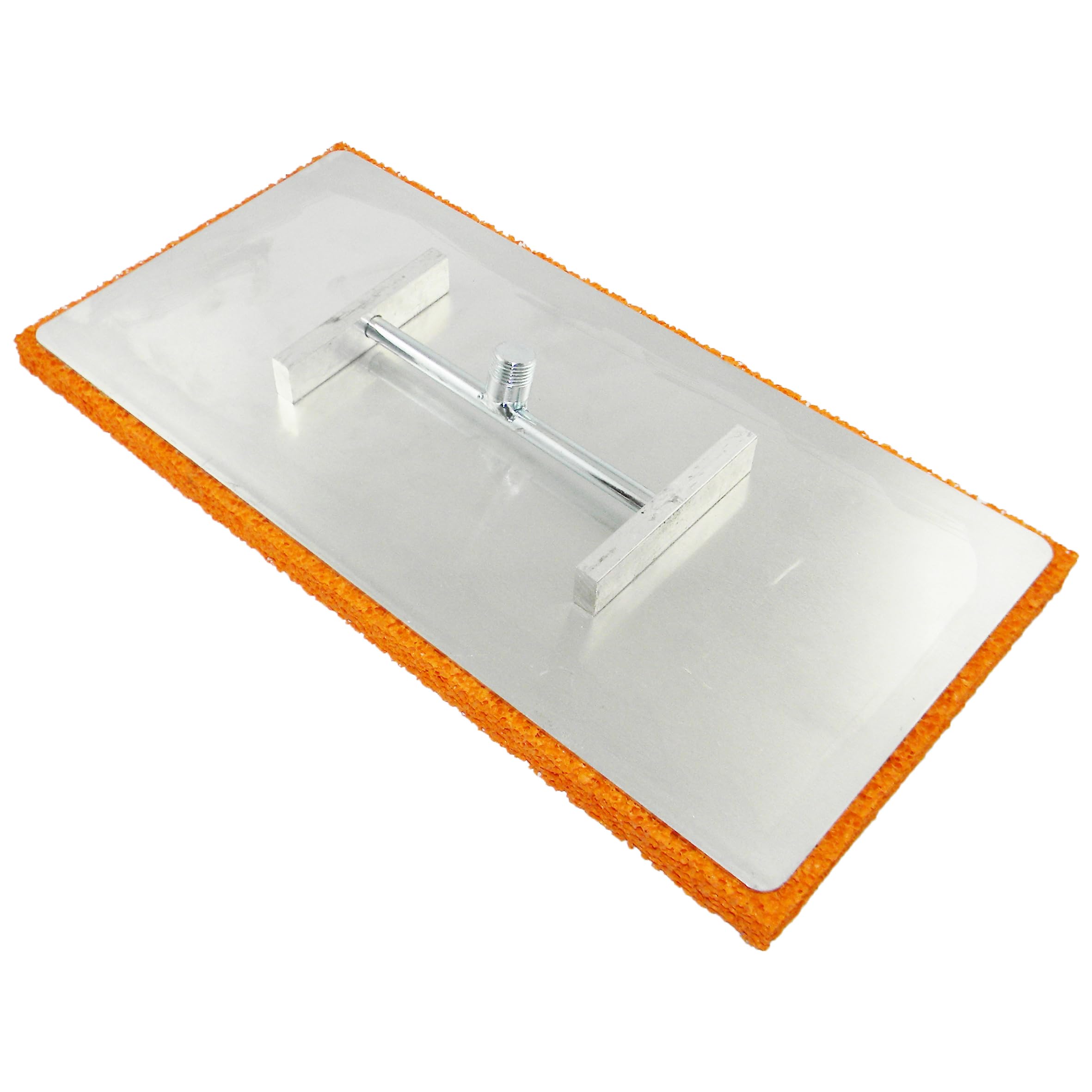 Deckenreibebrett 20x40cm Aluminium Gelenk oranger Schwammgummibelag 18mm + Stiel 1,2m lang Set CT_003205T