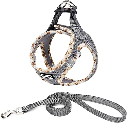 Mercano Juego de arnés y correa para perro, de malla suave, sin ascenso, reflectante, transpirable, ligero, fácil de caminar, a prueba de escapes,