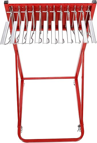 Miniatura 4 de KUAFU Estante de almacenamiento móvil Blueprint con 12 soportes de pivote ajustables de altura y longitud, acero recubierto de polvo, organizador de