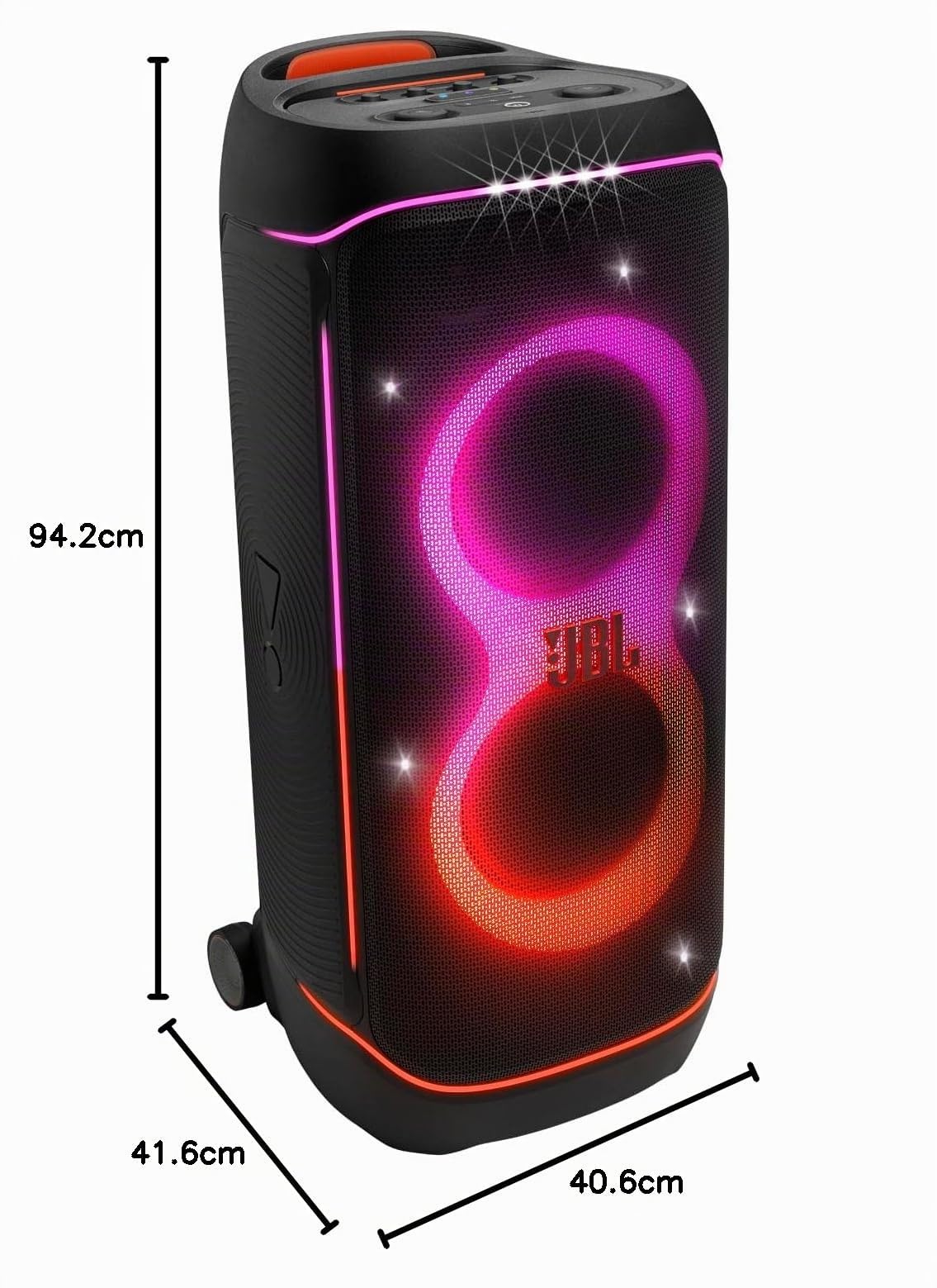 JBL PartyBox 720 Speaker Bluetooth Wireless, Nero | Gioco di Luci Dinamico, Autonomia di 15 Ore, Resistenza IPX4, JBL Pro Sound e Connessione Multi-speaker Auracast