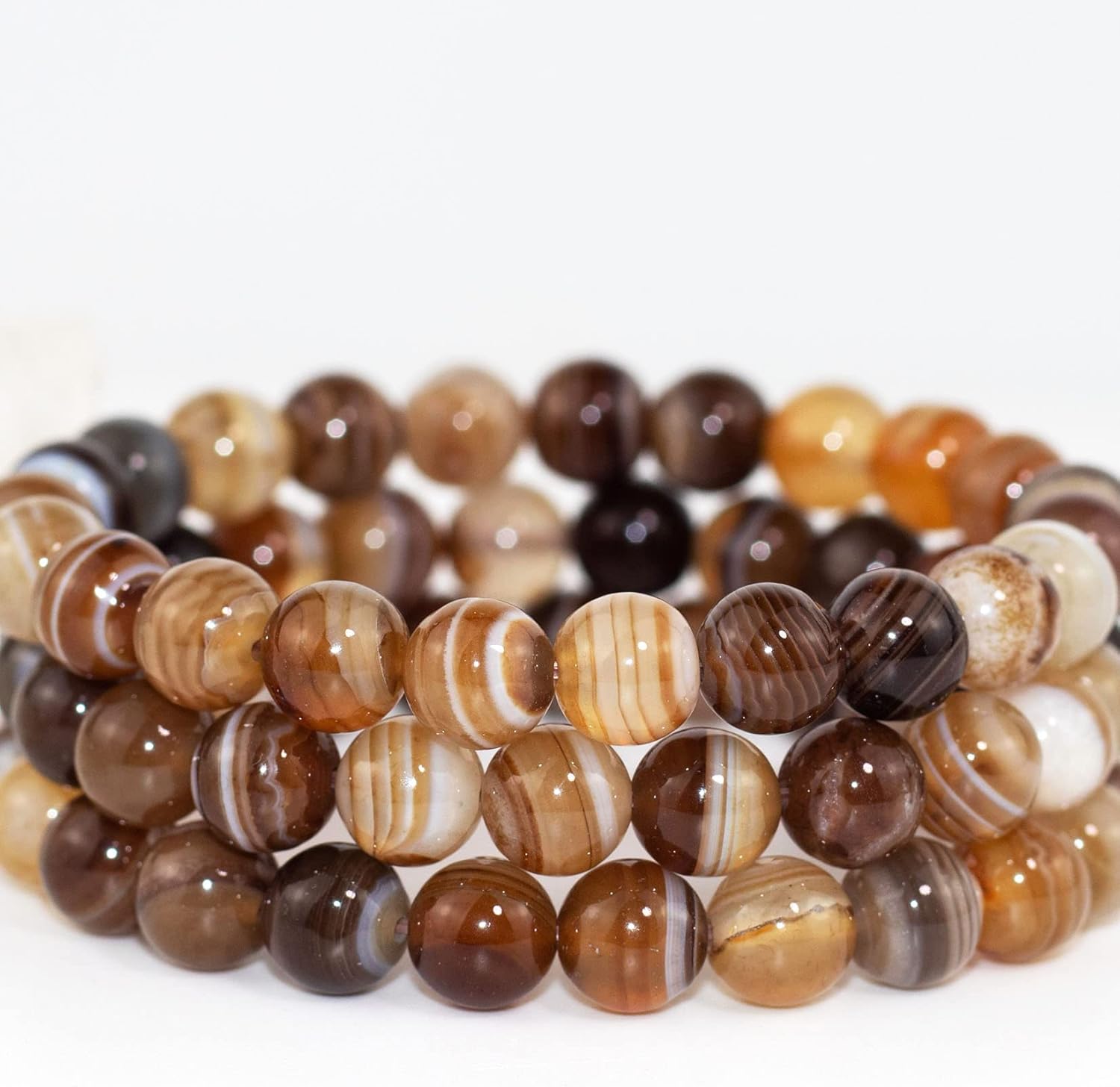 DAZCOLO 8mm Natural Gemstone Stretch Bracelet, Handmade Unisex Crystal Bracelets for Meditation, Yoga, Spiritual Healing & Positive Energy - Image 5