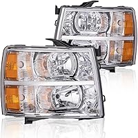 Vista 12 de PIT66 Conjunto de faros laterales izquierdos, compatible con Chevy Silverado 1500 2007-2013, Silverado 2500 3500 2007-2014 y HD Lente transparente