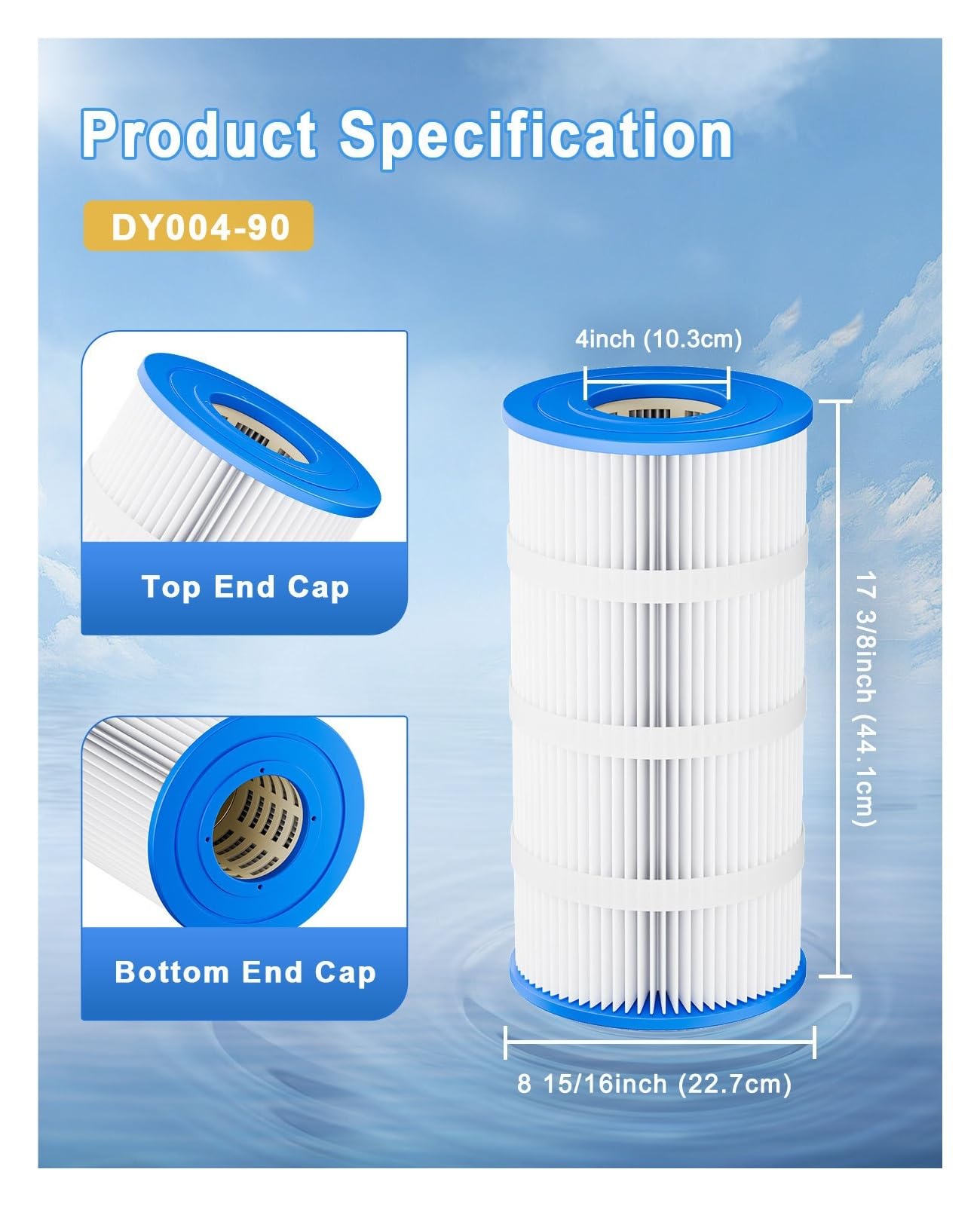 Cartucho De Filtro De Piscina PA90 C-8409 FC-1292 PC100 PXC95 1 Paquete