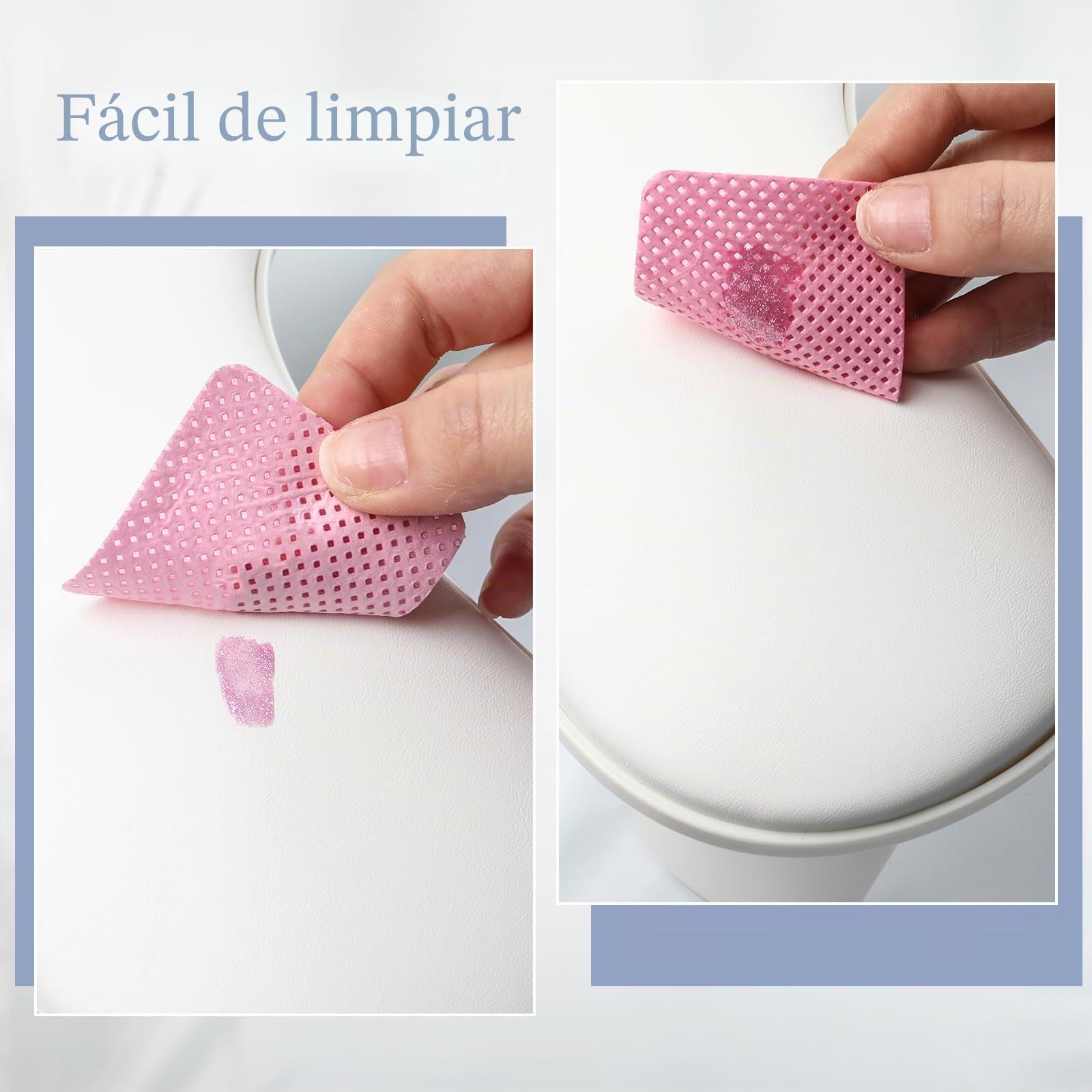 Reposabrazos para uñas Tech: Reposabrazos para manicura en forma de U, reposabrazos grande blanco de microfibra de piel sintética para cojín de uñas acrílico