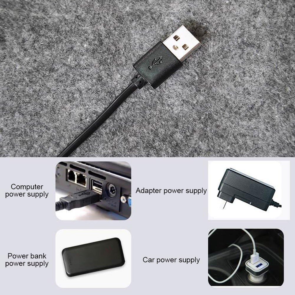 Almohadilla Calefactora USB, Manta Calefactora Portátil, Estera Calefactora para Coche, Hogar, Exterior, Camping, Uso En Viajes