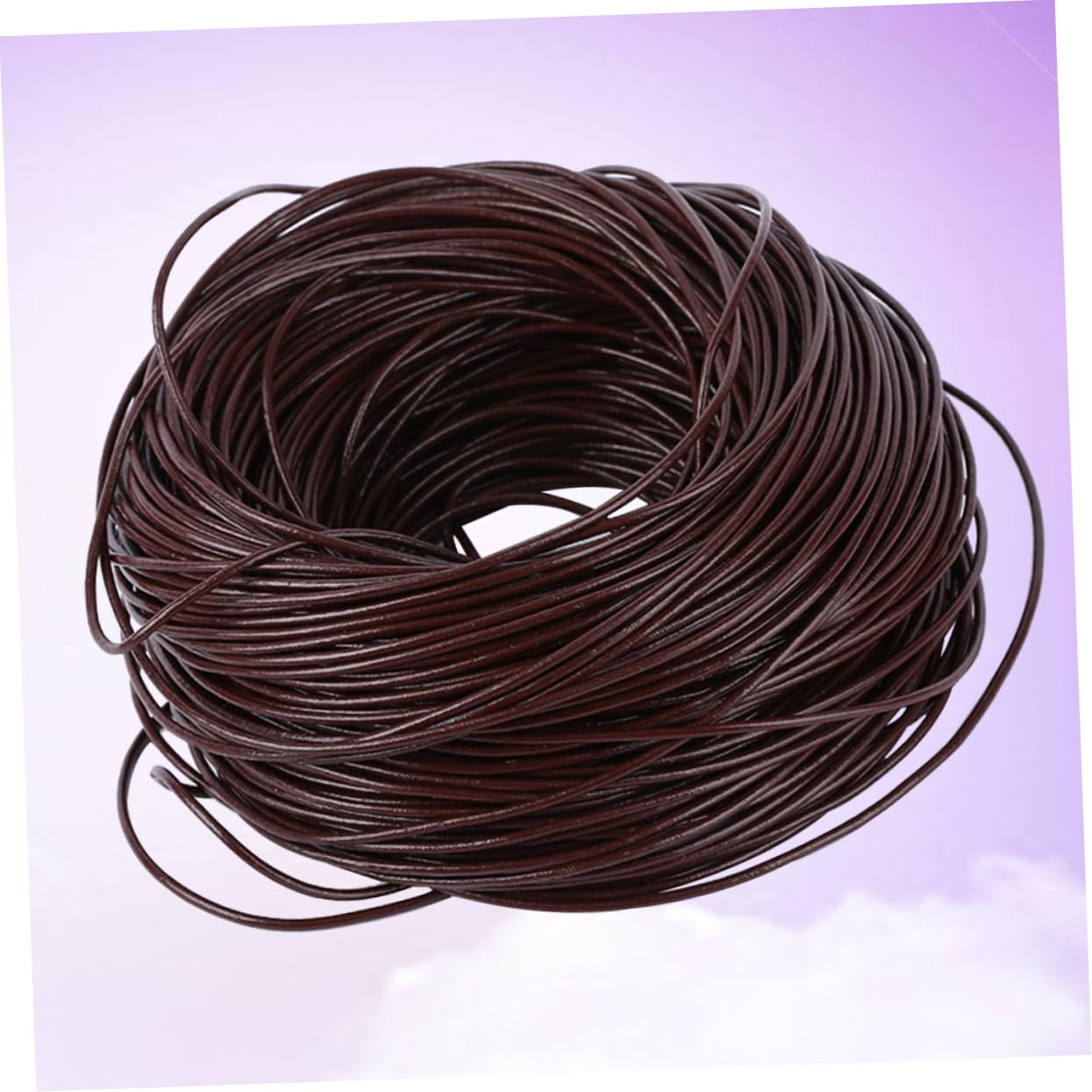 NUOBESTY Black Jewelry Making Cords 1.5mm Round Leather Cords for DIY Projects 10 Yards