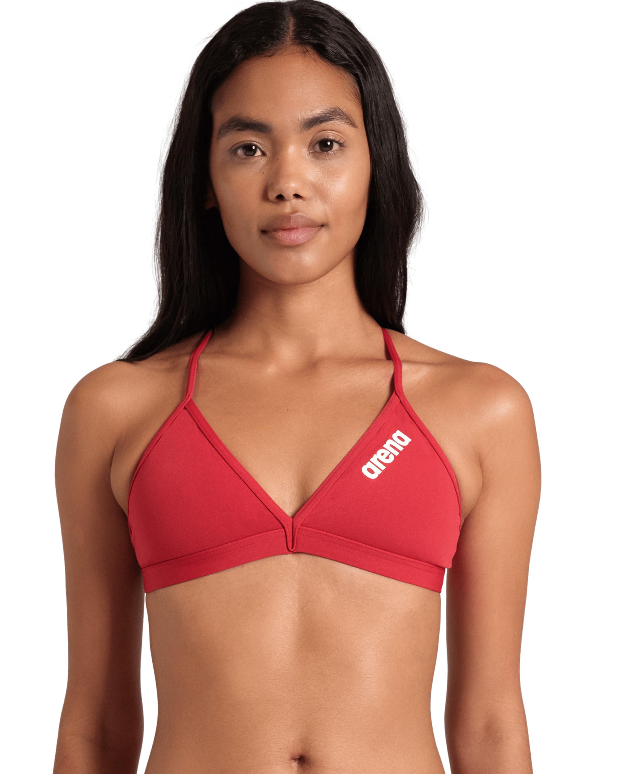 arena Performance Team Solid damski top bikini do pływania, szybkoschnący strój kąpielowy na arenie MaxFit ECO-FABRIC o maksymalnej odporności na chlor i sól, ochrona UPF 50+ UV