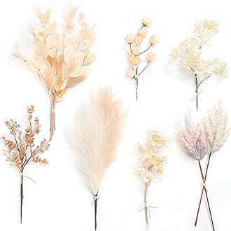 Serra Flora Artificial Greenery Spray Box Set(Pack of 19pcs) with 7 Kinds of DIY Wedding Bouquet Filler Table Centerpieces and Floral Arrangement (Champagne)