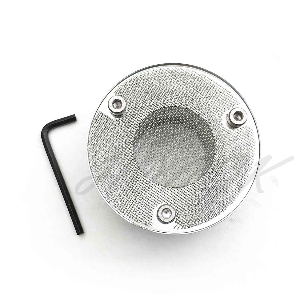 Chromed Exhaust Tip For Yamaha Bruin 350, Grizzly 660, Kodiak 400/450 ATVs - Angled Muffler Power Tip