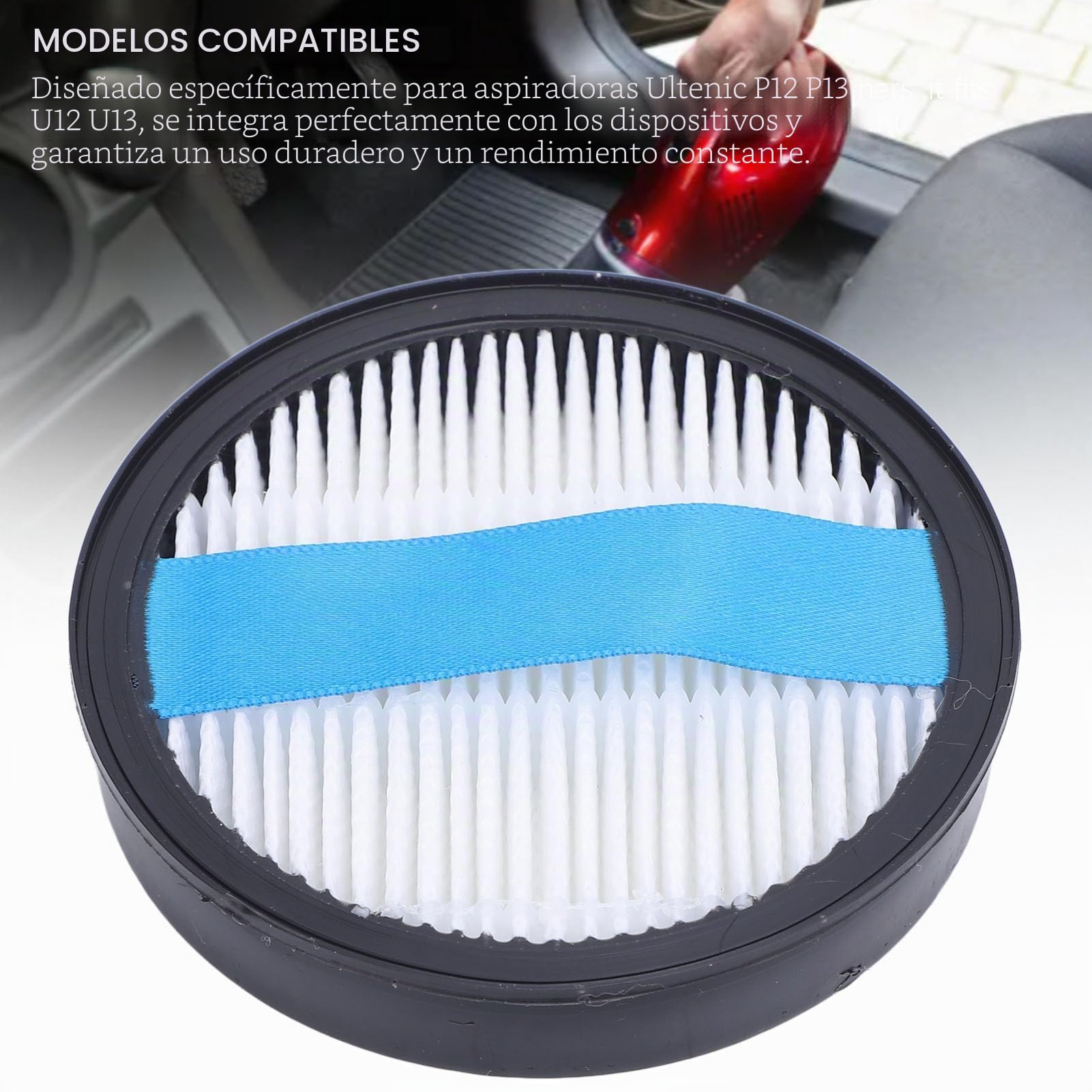 Syrisora Filtro de aspiradora, fácil de instalar, lavable, filtro de repuesto para P12 P13 U12 U13