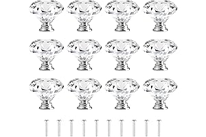 Diamond Shape Glass Cabinet Knobs