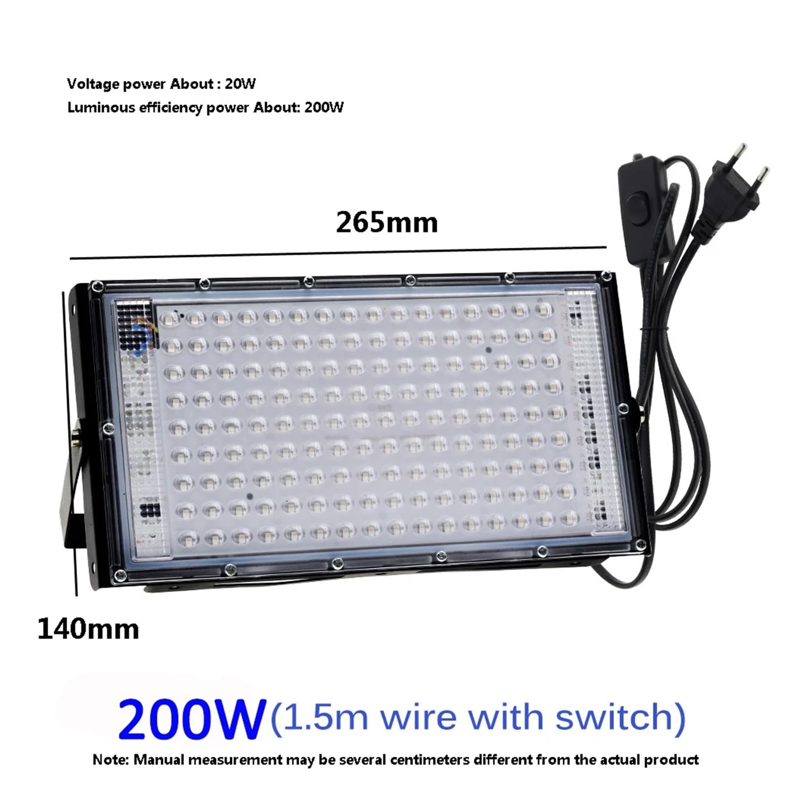 50 W, 100 W, 200 W, 300 W, 395 nm, 405 nm, 365 nm LED-Ultraviolett-UV-Lampe for Drucken, Sprühen, Lackieren, Harzfärben und Aushärten von Klebstoffen.(365nm,300W)