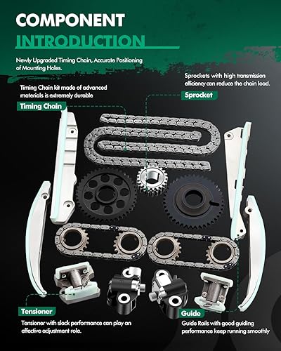 Miniatura 3 de SCITOO Kit de cadena de distribución para 2003 2004 NAPA90387S para Ford para Mustang para Lincoln Aviator Mercury Marauder 4.6L