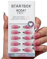 Vista 23 de BTArtbox Uñas Postizas Blancas Cortas a Presión - Uñas Postizas de Gel Suave en Forma de Almendra, Uñas Blancas con Pegamento para Uñas, Uñas