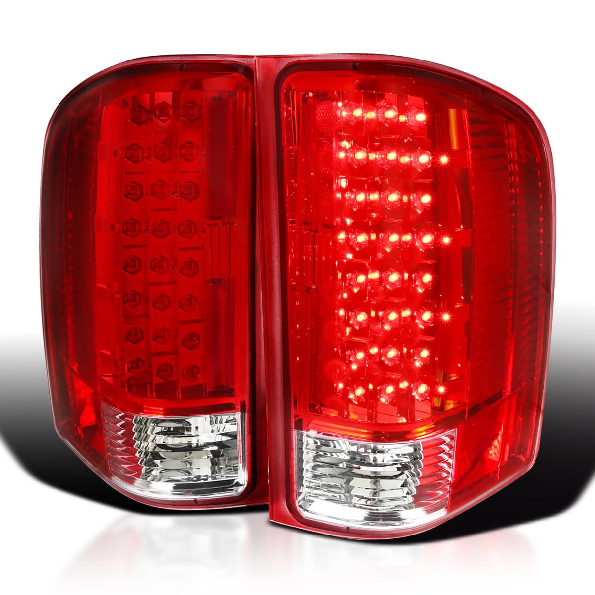2007-2013 Chevy Silverado Tail Lights LED In RED Smoked - Foto 8