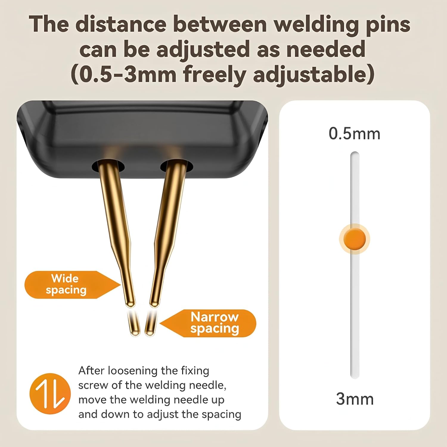 Adjusting the welding pin spacing on the Awithz SH2 spot welder