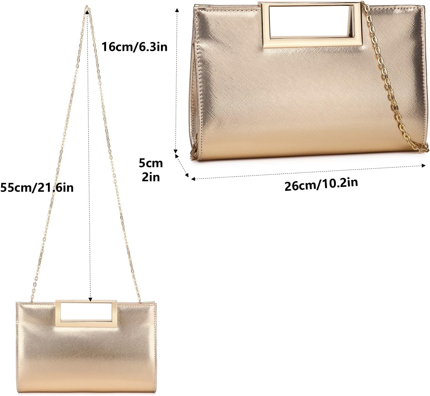 Evening Clutch Purses for Women Formal Party Clutch Bags Cocktail Prom Fashion PU Leather Shoulder Handbags - Image 5