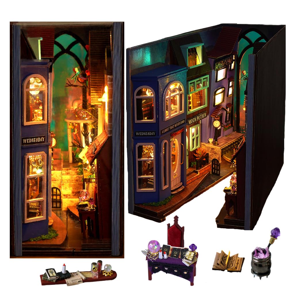 Amazon.com: iiecreate 3D Miniature House Dollhouse Kit Wooden Book