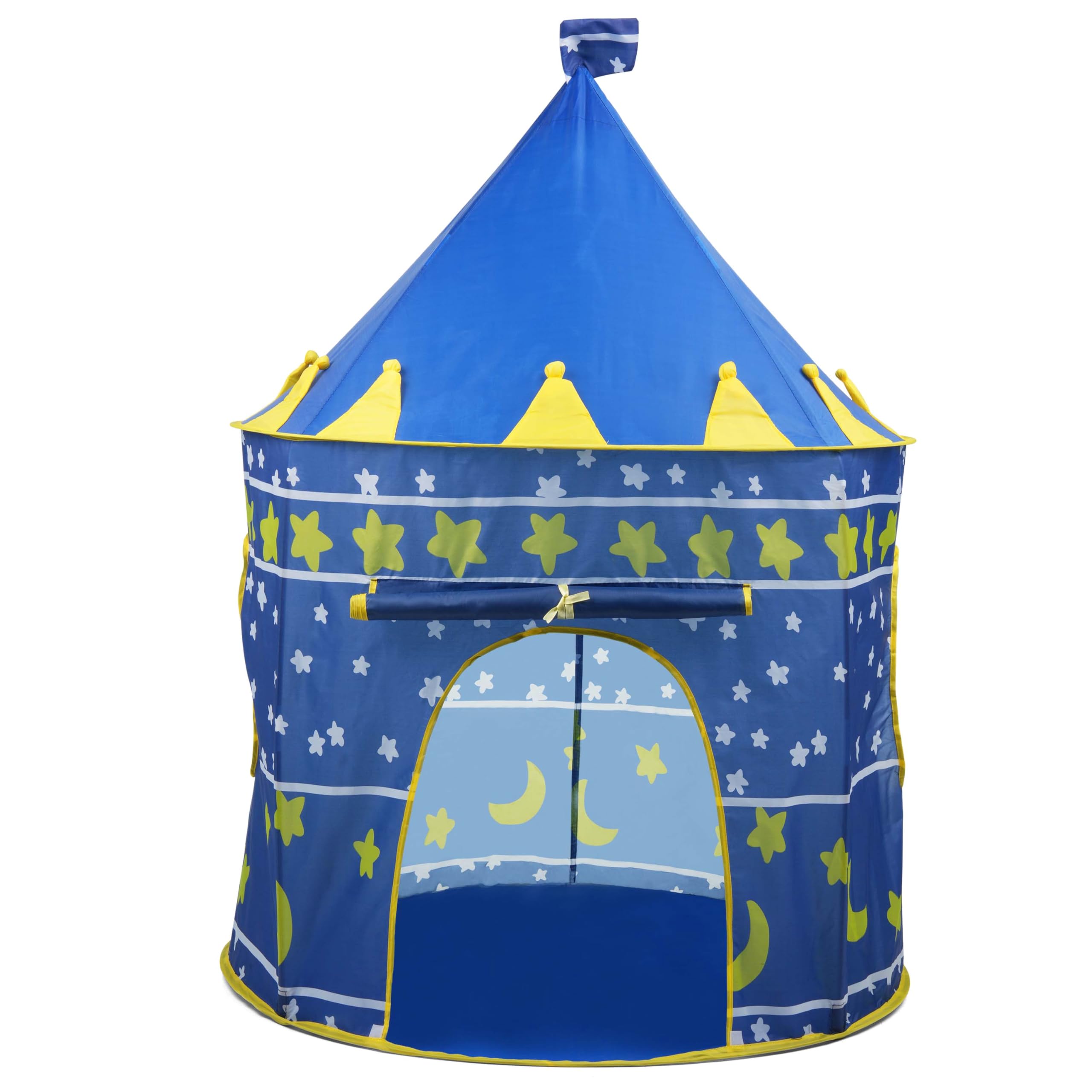 Crystals Kids Pop Up Play Tent – Princess Castle Playhouse for Children | Sensory Tents for Children | Barbie Kid Tent | Foldable Pop Up Playhouse Fun Toy (Blue Wizard)