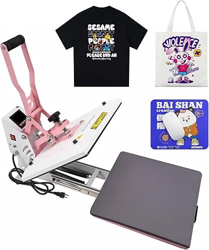 Miniatura 9 de BetterSub Máquina de prensa térmica de 15 x 15 pulgadas, prensa de calor digital deslizante para camisetas, máquina de prensa térmica de 1000 W para