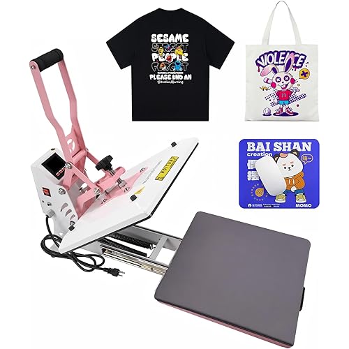 BetterSub Heat Press Machine 15x15 Inch, Digital Slide Out Drawer Heat Press for T-Shirts, 1000W Heat Press Machine for DTF, Sublimation, HTV Transfers, with LCD Control Panel & Pressure Adjustment