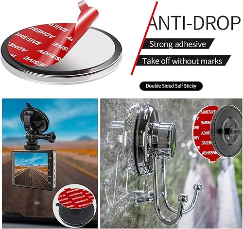 Miniatura 4 de AZXYI - Adhesivo adhesivo de repuesto para soporte de cámara de parabrisas, 6 unidades de 2.756in VHB Círculo de doble cara para soporte de ventosa