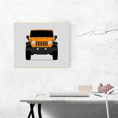 Miniatura 9 de Handmade Poster compatible with Jeep Wrangler JK (2007-2018) 3rd Generation Print Wall Art Décor - 8x10" Satin Print (Unframed)