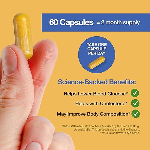 Miniatura 2 de Feelgood Company - Berberina - Alta absorción - equivalente a 2200 mg - Suplemento herbario - Baja glucosa en sangre - Ayuda al colesterol - 60