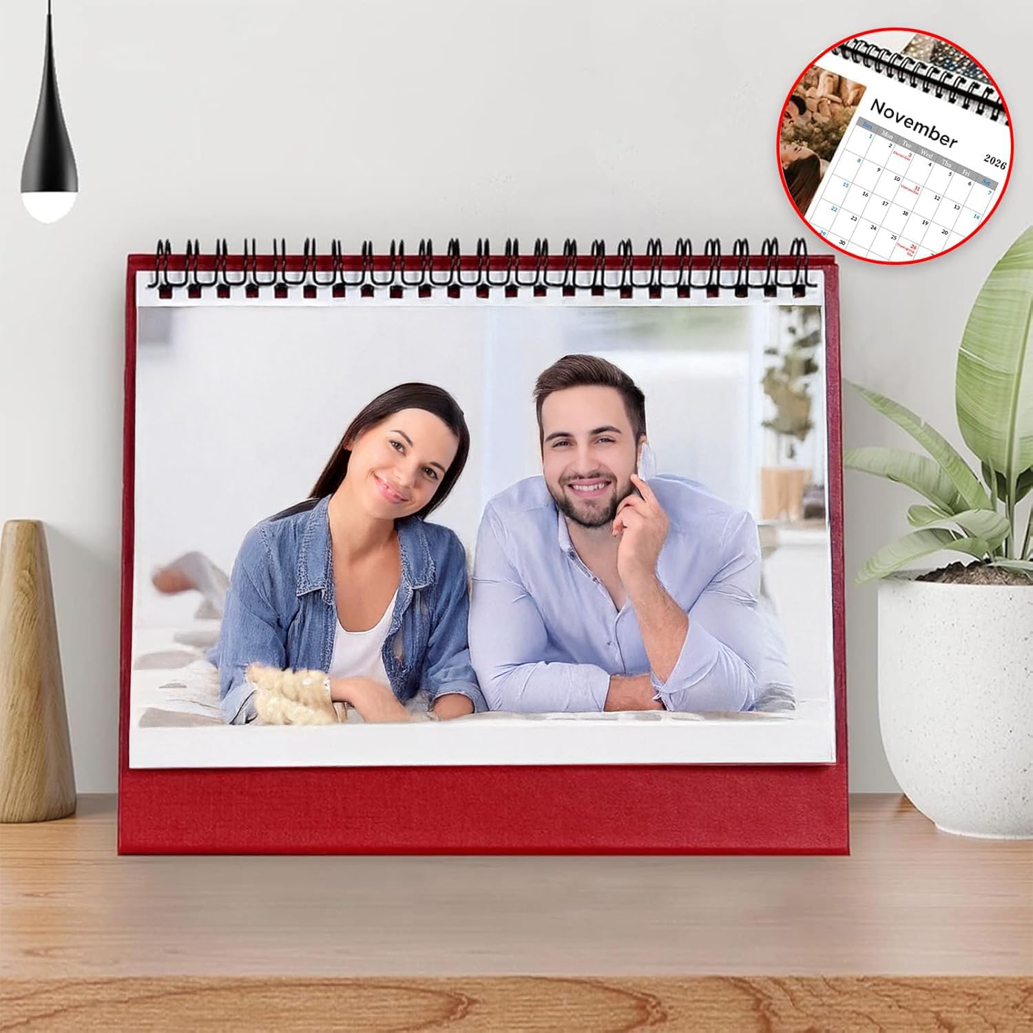 Fotokalender Wandkalender2026 selbst gestalten Stehkalender mit eigenen Fotos Fotokalender zum Aufstellen Foto Bastelkalender DIY Weihnachten (Kalender Schreibtisch 17cmx21cm, 3 x Kalender)