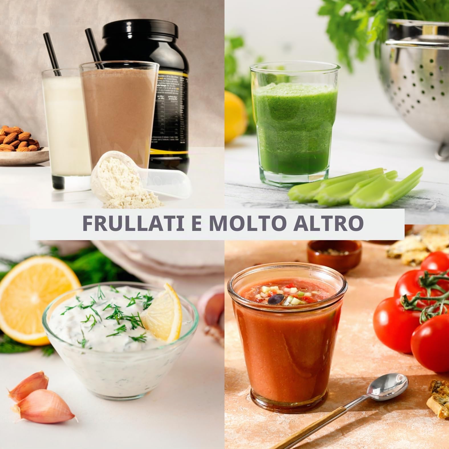 Moulinex Lightmix, Blender portatile, senza fili, 300 ml, potente, ricaricabile, eucalipto LM1C0410
