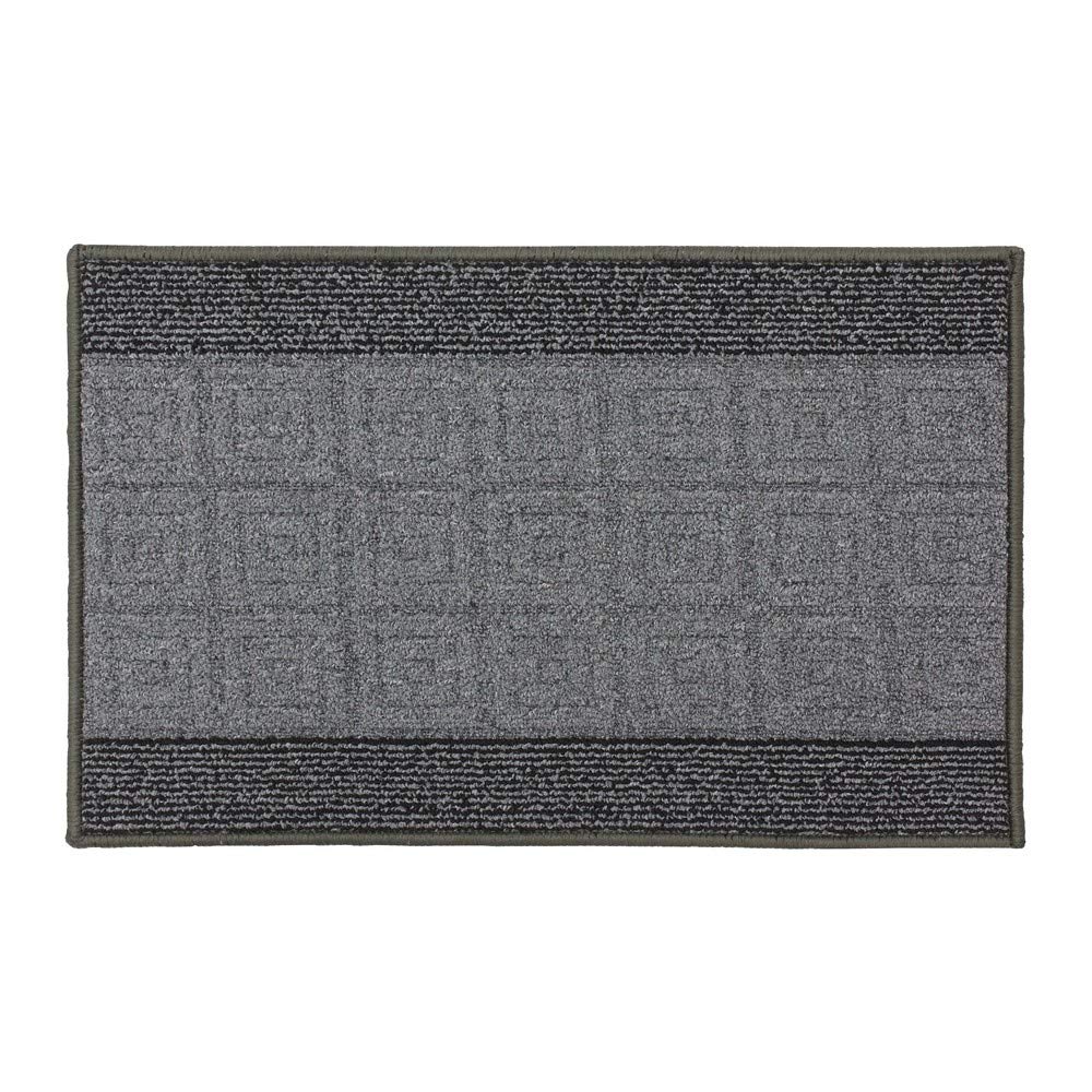 JVL Palmero Machine Washable Latex Backed Carpet Door Mat, Grey/Black, 40 x 70 cm (Rectangular) - Image 4