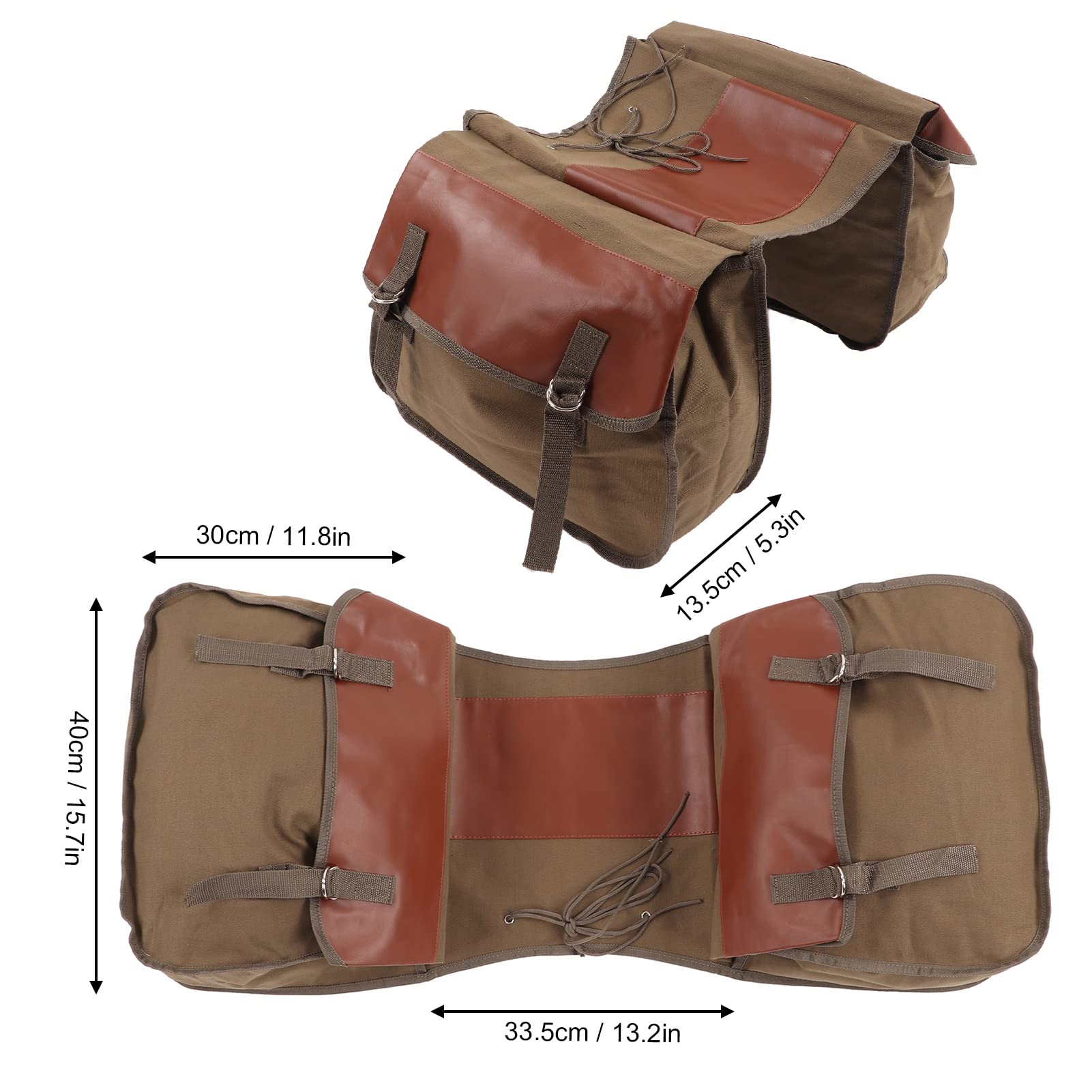 POENVFPO Borsa per Biciclette, Tela e Cuoio in Pelle Borsa per Bici da Bicchetta Sacca per Carrier Bagforto per Bagnella